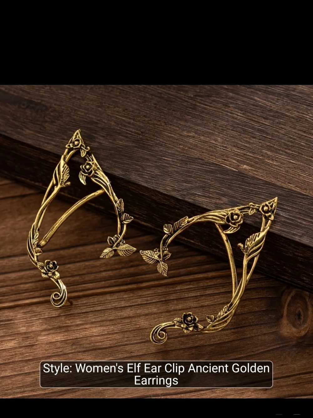💐5/$35💐 Ancient Golden Ladies Elf Ear Stud Earrings - Fantasy Accessory